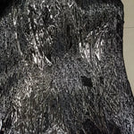 tissu polyester jacquard vert or bleu rouge brillant élégant robe ondulée ligne dorée glamour