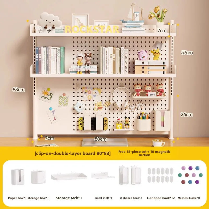 étagère murale modulaire métal blanc porte crayons support objets moderne
