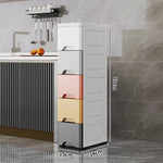 rangements mural blanc gris moderne minimaliste meuble tiroirs poignées roulettes