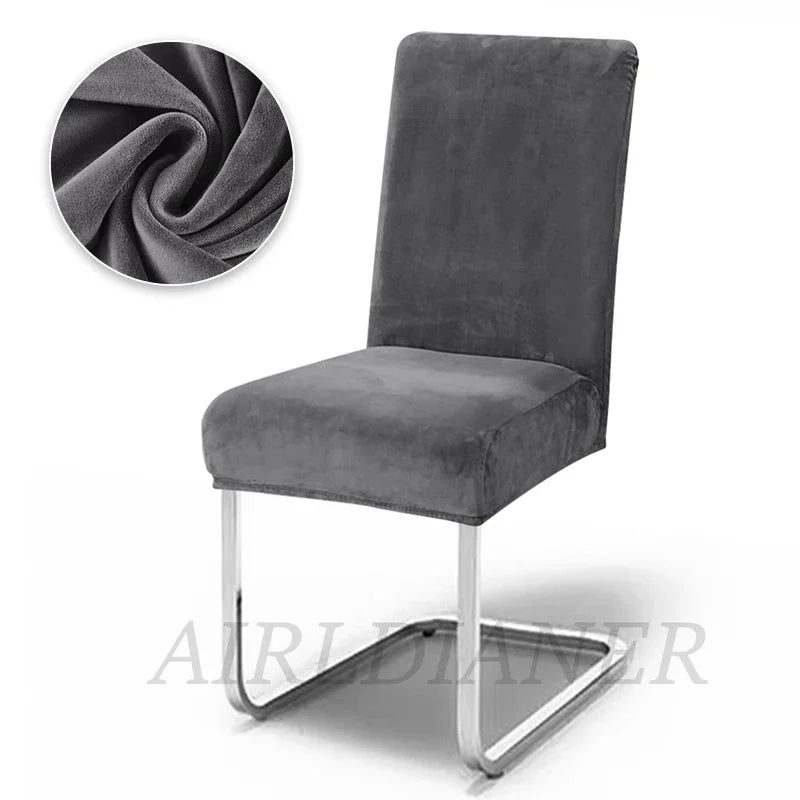 housses chaise velours gris moderne adhésif protection polyester élasthanne chaise banquet mariage plage fauteuil
