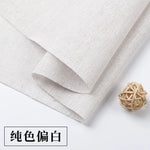 tissu brocart teint beige blanc rustique bohème semi transparent rideaux bricolage decorationOpaque