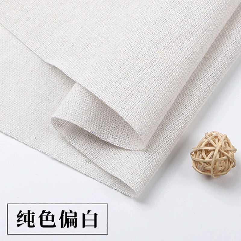 tissu brocart teint beige blanc rustique bohème semi transparent rideaux bricolage decorationOpaque