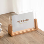 porte photo transparent moderne bois clair documents photos mariage minimaliste