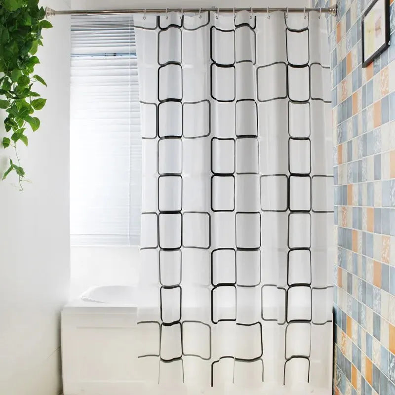 rideau douche semi transparent motifs coquillages étoiles mer blanc bleu gris crochet plastique decoration