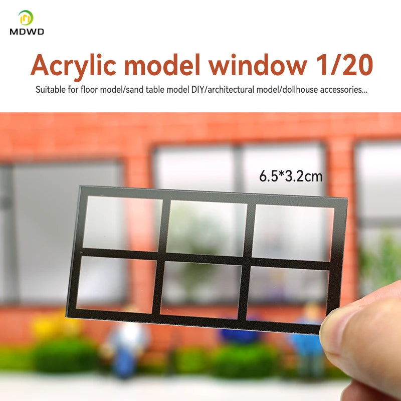 fenêtres transparentes acrylique sections architecturales dioramas construction bâtiments matériaux décoration maison DIY