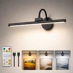 lampe murale led rechargeable noire aimantée couleurs réglables moderne minimaliste
