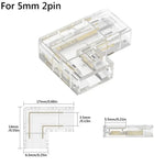 connecteur led transparent moderne pratique clips retenue 24v broches cct fcob rvb