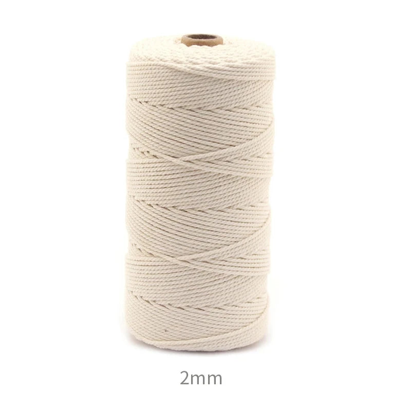 corde macramé coton blanc naturel tissage doux traditionnel artisanal 100m 200m