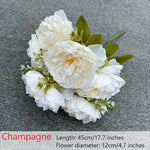 bouquet fleurs artificielles pivoine rose rouge blanc violet bleu classique intérieur mariage décoration maison