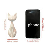 statue chat blanc crème texture rugueuse minimaliste deco maison erotique figurine