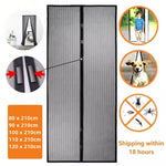 rideau porte aimants noir maille fine anti insectes moderne 80x210cm 90x210cm 100x210cm 110x210cm 120x210cm