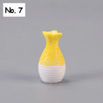 vases résine couleur bleue rose jaune mini paysage décoration jardin moderne