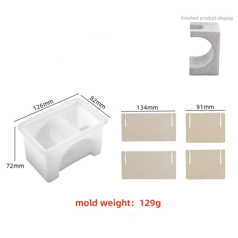 vase silicone texturé moderne gris clair support diy decoration maison