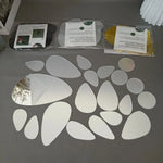 décoration murale moderne 20 pièces autocollants miroir formes ovales brillantes dorées maison