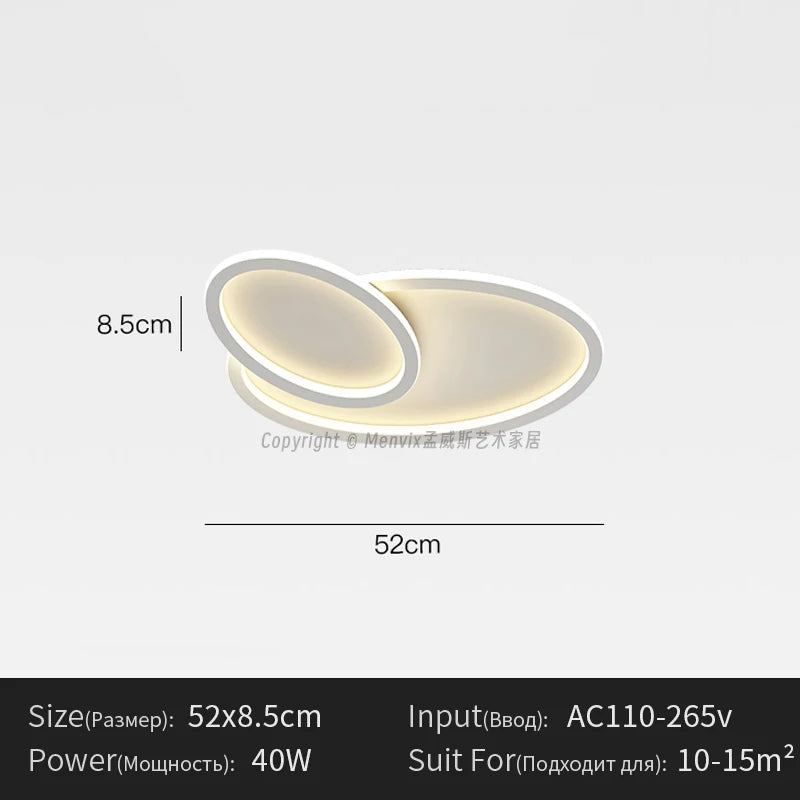 lampe led moderne blanche plafonnier aluminium facile éclairage quotidien télécommande 220v garantie 2ans