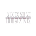 horloges murales numériques classiques or argent romains autocollants décoration murale stickers numéraux