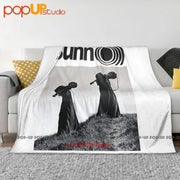 housse couette imprimée motif rock graphique moderne blanc noir personnage micros