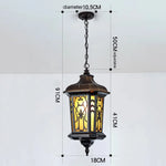 lampe suspendue art déco noir doré motifs floraux verre opalin led extérieure aluminium