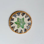 coasters rotin multicolore mosaïque floral antichoc table moderne respectueux environnement thermal insulation