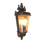 lampe murale bronze ornements sculptés verre translucide classique fixations muralesextérieur hydrofuge LED