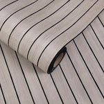 papier peint auto adhésif moderne rayures verticales beige clair enfant chambre cuisine résistant eau