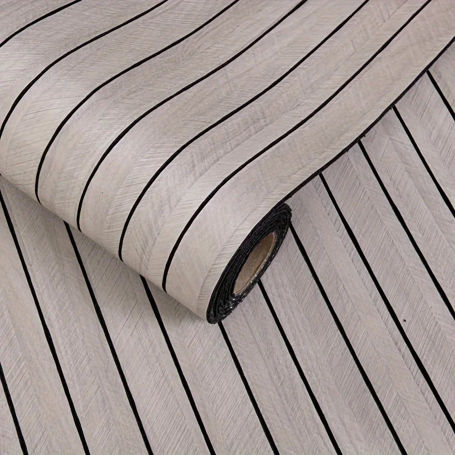 papier peint auto adhésif moderne rayures verticales beige clair enfant chambre cuisine résistant eau