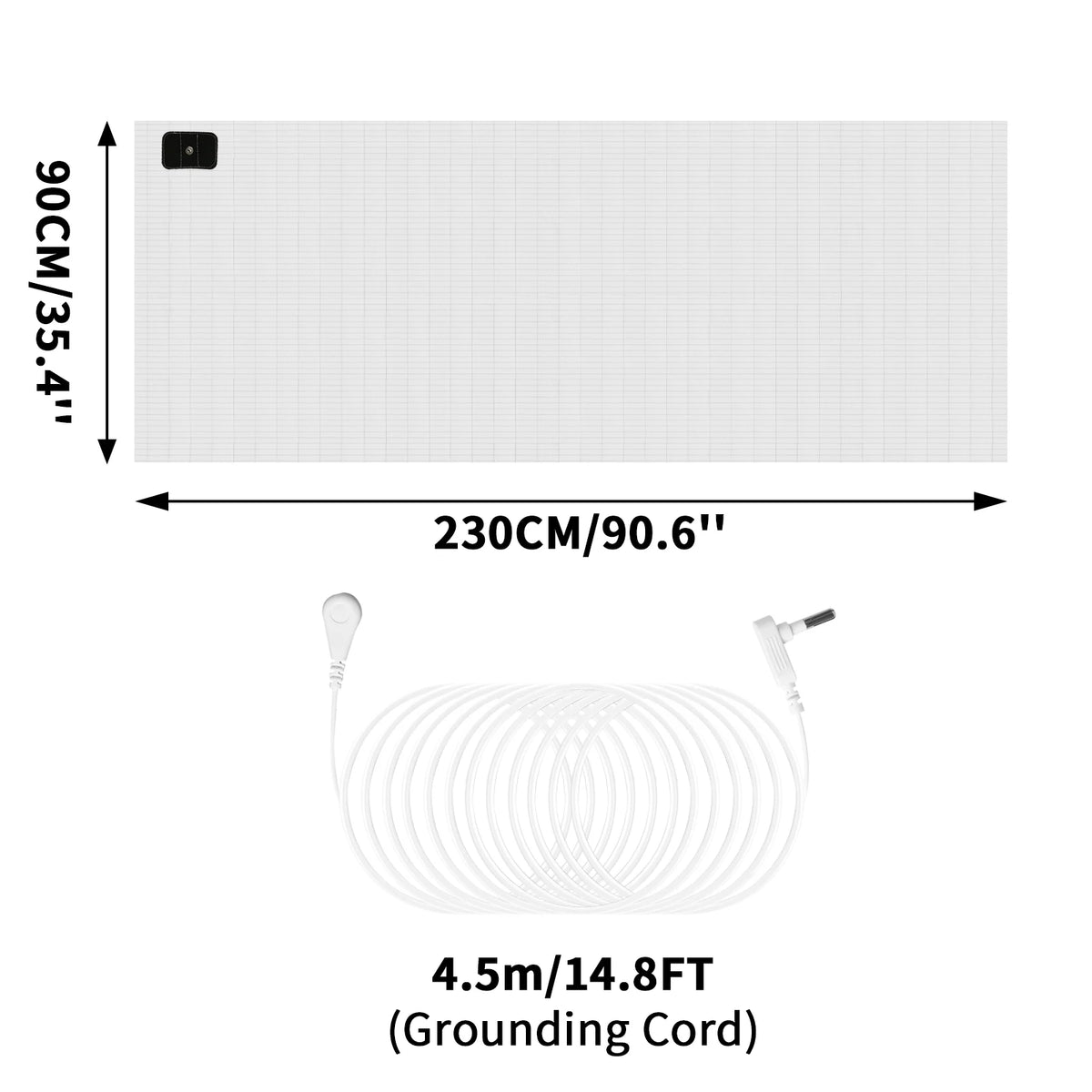 tapis sol antistatique conducteur adhésif câble prise moderne blanc grille taille