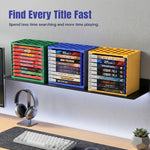 support rangement rack hexagonal moderne couleur vert bleu jaune étui cartes jeu stickers classification