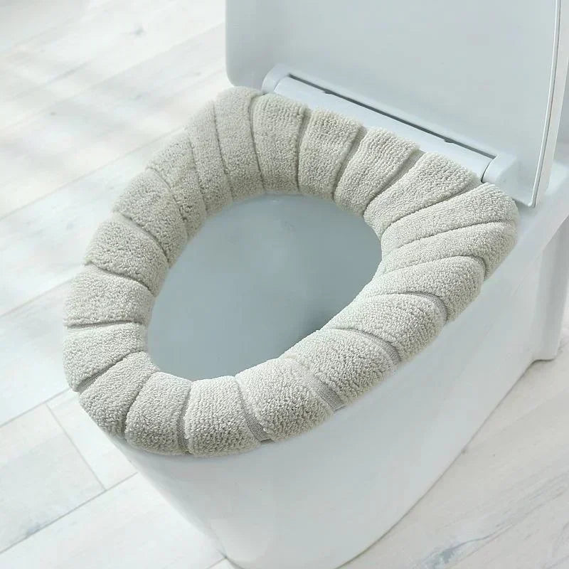 couvre siège toilette velours gris rose bleu vert beige confortable moderne salon