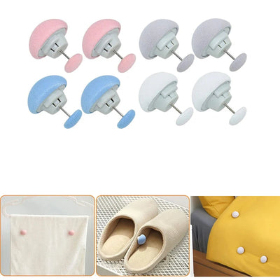 Pinces de fixation pour housse de couette en forme de champignon sur un lit