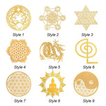autocollants géométriques dorés motifs étoiles cercles symboles adhésifs décoration ordinateur artisanat bijoux minimaliste usage