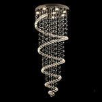 suspension lumineuse spirale transparente moderne sans remote lumière chambre salon