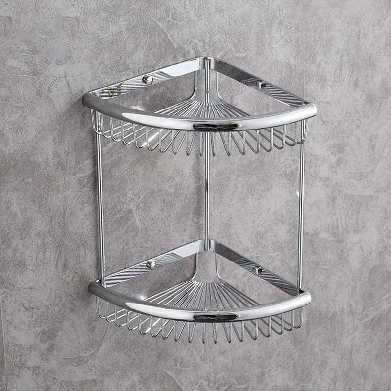panier d'angle salle bain or rose chrome fileté moderne vis fixation produits