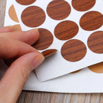 autocollants imitation bois marron beige noir protégeant vis simples anti rustine uv 54pcs