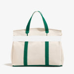 sac main toile coton beige noir vert rose poignées détachables casual chic rivets anti
