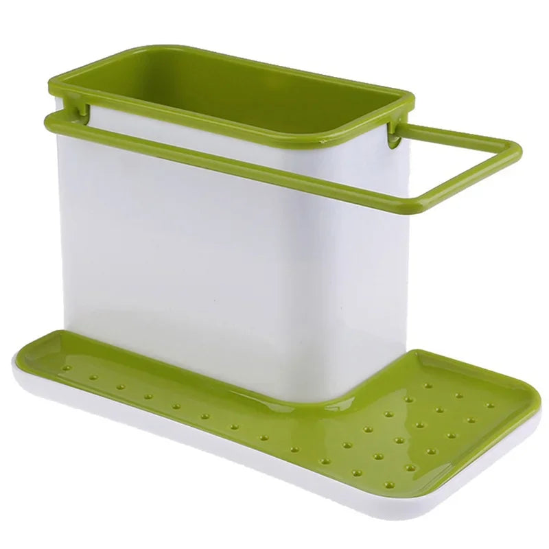 organisateur vaisselle moderne support mural éponge brosse serviette détergent grille blanc vert Jaune gris