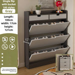 armoire chaussures moderne beige clair tiroirs rangement chaussures objets multifonction bois MDF