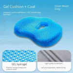 coussin soutien bleu réseau hexagonal contemporain gel respirant antidérapants adultes rond
