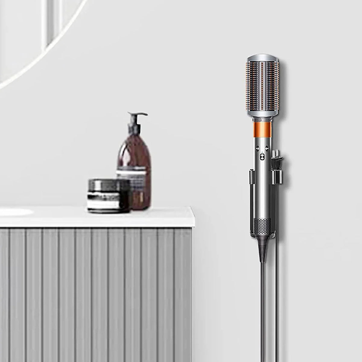 porte accessoires coiffure noir clips moderne aluminium rangement cheveux boucles fixations contemporain