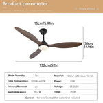 ventilateur led lumière télécommande blanc noir marron moderne traditionnelintérieurextérieur