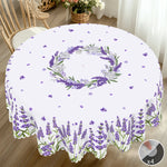 nappe fleur lavande motif floral table imperméable usage extérieur printemps mariage décoration classique violet