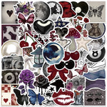 stickers vintage floral animalier géométrique abstrait photographique musical opaques adhésifs 50pièces scrapbooking bricolage