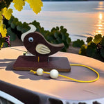 oiseau mobile oiseau bois bois corde jaune clips moderne porte rappel entrée intérieur bleu