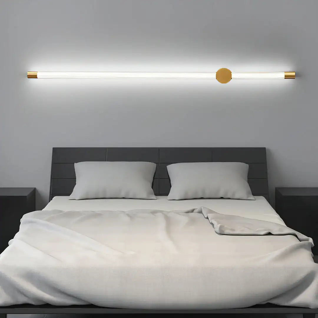 lampe murale moderne blanc doré transparente clip fixation éclairage quotidien minimaliste led 220v 110v
