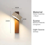 lampe murale led bois naturel interrupteur tissu beige moderne fixée cuisine chambre