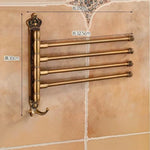 porte serviettes pivotant bronze antique ornements dorés classique vintage mural serviettes fixations visibles