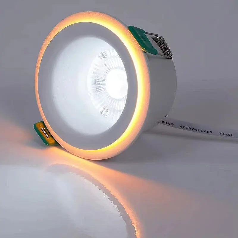 Spot LED moderne 9W 7W blanc violet grille aluminium clips câbles fixations domestiques ambreRGB
