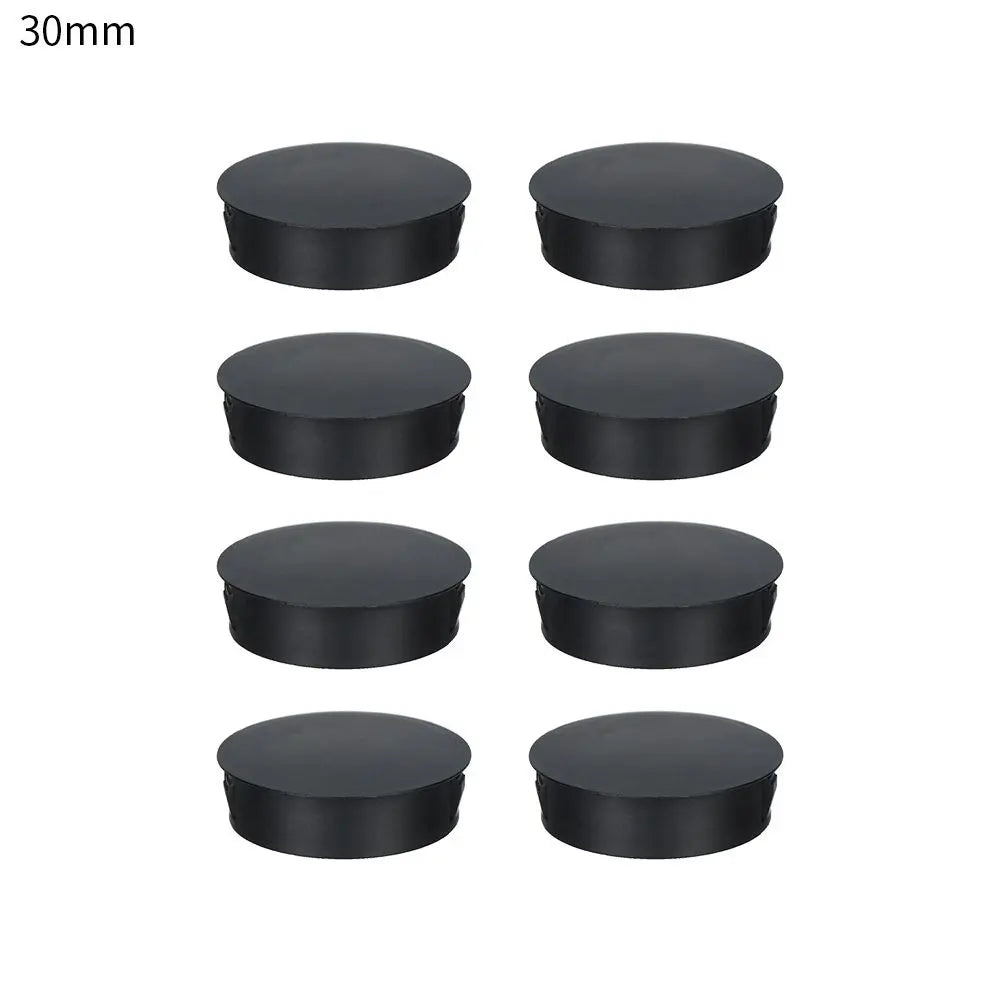 bouchons trou noirs plastique adhésifs pratiques pièces round variées dimensions