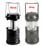 lanterne portable camping moderne transparente led noir gris compact anneau métallique rechargeable