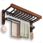 porte serviettes mural noir serviettes bain brosse dents étagère rangement moderne fixations vis 60cm